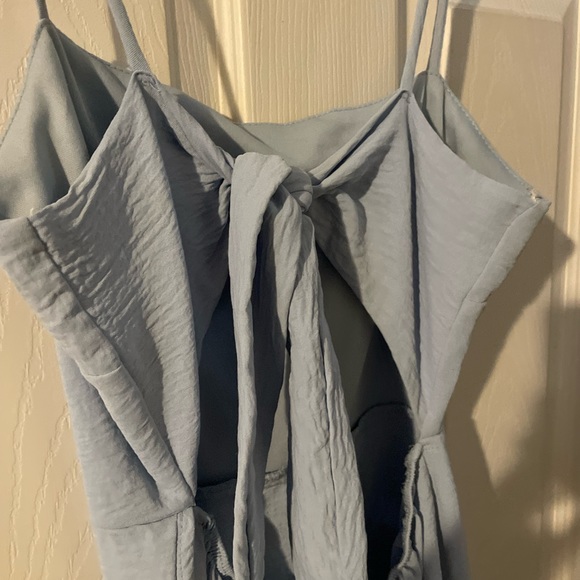 Baby blue adjustable spaghetti straps with open tie back size SMALL - Picture 4 of 5